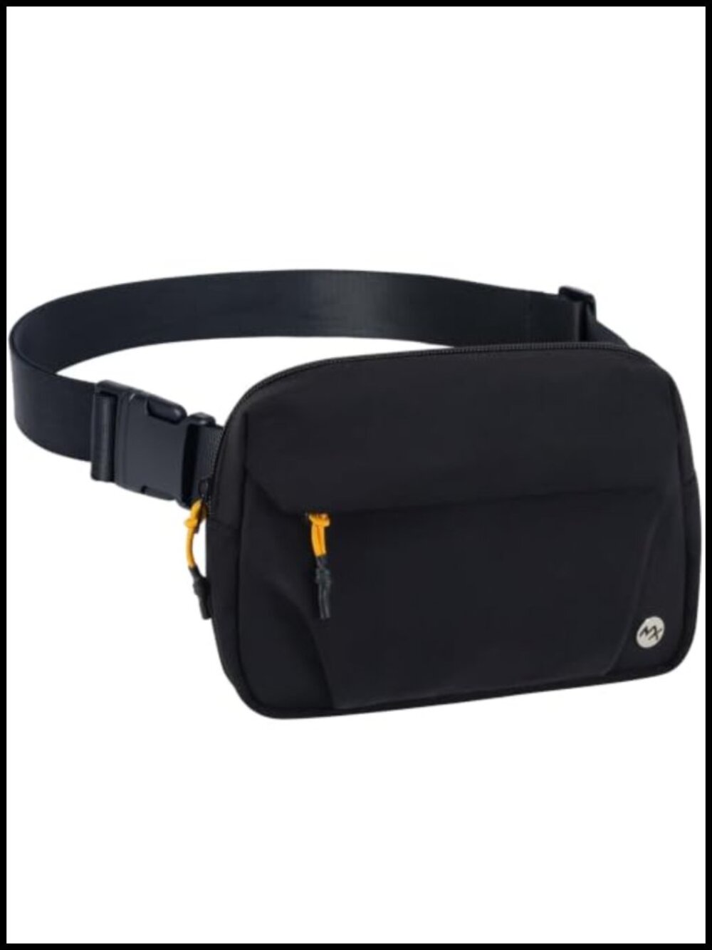 Small Crossbody Belt Bag Fanny Pack 5-Zipper Pockets Water Resistant Hands-Free